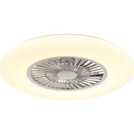 Ventilatore da Soffitto con Argento Bianco 60 cm LED RGB Telecomando