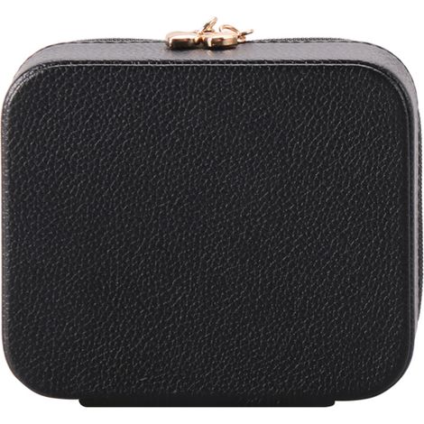 Caja de almacenamiento portátil para pendientes, estuche de joyería de PU impermeable para guardar pendientes, anillos y collares.
