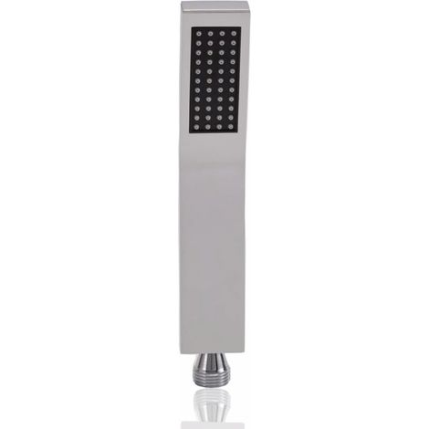 Pommeau de douche à main en laiton Pommeau Douche Anti Calcaire Économe en eau - Haute pressionstyle L argenté, finition chromée (1/4)