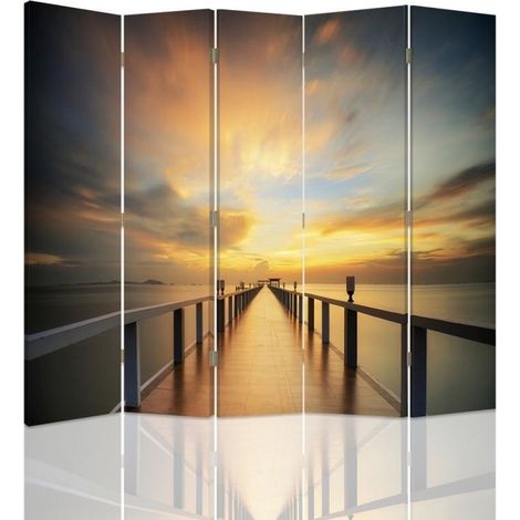 Paravento bilaterale, Ponte immerso nella luce del sole - 180x170 (1/5)