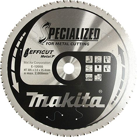 Makita EFFICUT lame de scie métal 305 x 25,4 x 63Z - E-12055