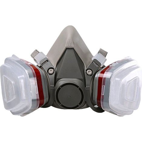 6200 Demi-masque respiratoire réutilisable avec lunettes de protection pour les travaux de peinture, les vapeurs organiques, le soudage, le polissage et les travaux de menuiserie.