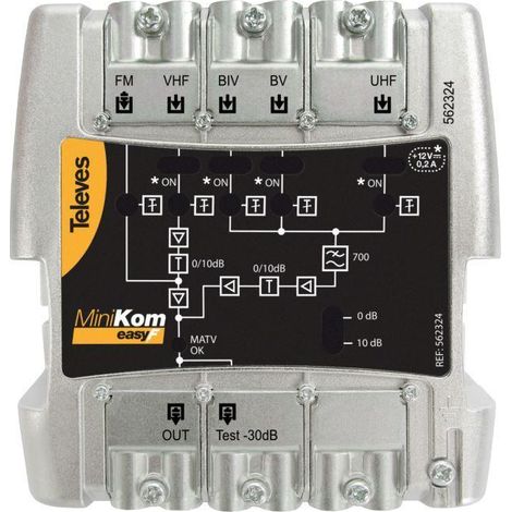 Centrale larga banda televes minikom easyf 5 ingressi -  562324