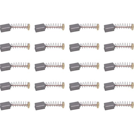 Konvolut von 20 Kohle- und Kupfer-Motorbürsten für Bohrmaschinen, Schleifmaschinen, Laubbläser, Mixer und Rasenmäher.