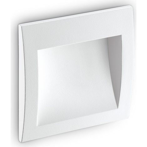 Applique d'extérieur LED carrée encastrable blanche IP65, 3000K (1/2)