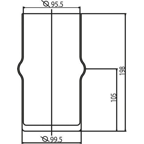 Vetro di ricambio per porta scopino in vetro opale IDEAL STANDARD