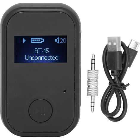 Récepteur sans Fil Bluetooth 5.0, émetteur De Connexion sans Fil Adaptateur Auxiliaire Prise Audio 3,5 Mm CVC8.0 Réduction du Bruit pour Autoradio (1/5)