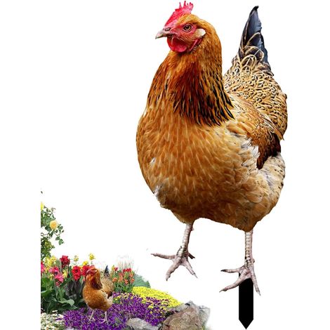 im Freien 2D Acryl Huhn Gartenfigur dekorative Figur mit