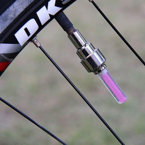 Rote LED-Radlichter, 4er-Set LED-Blinker für Auto-, Fahrrad- und Motorradreifenventile – Rad- und Reifenbeleuchtung (1/5)