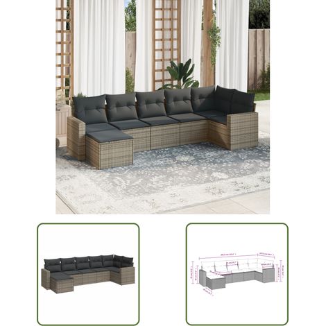 Teenpull – Outdoor-Sofagarnitur 7 Stk. Natur Massivholz Akazie (1/3)