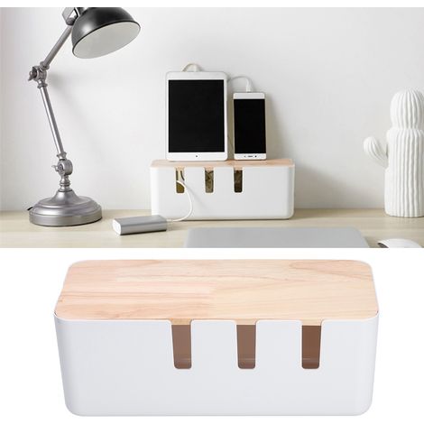 Staubdichte Kabelbox zur Aufbewahrung von Steckdosenleisten für Schreibtische im Homeoffice (1/5)