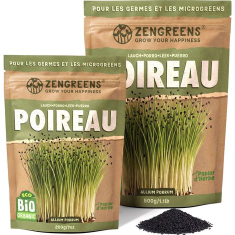 Graines à germer bio Poireau 500 g pousses et micro-pousses (1/5)
