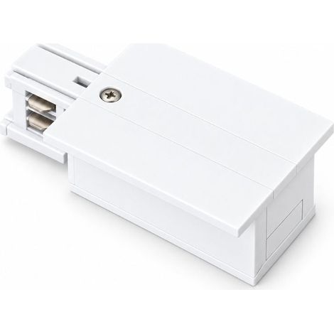 Connecteur d'Alimentation pour Rail Encastrable Triphasé Blanc - SILAMP (1/2)