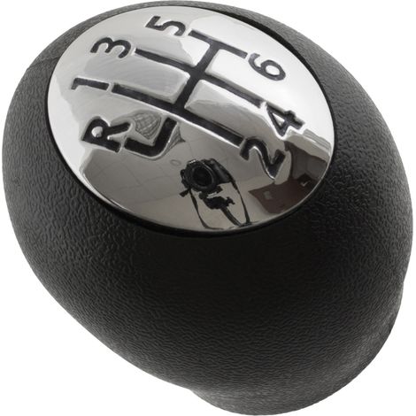 Pomo de cambio de marchas Renault Clio III 05-09 6 VELOCIDADES NEGRO + CROMADO