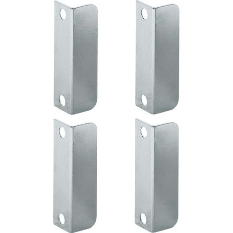 Gâche équerre à visser 4x 40x13x12mm – Acier pour serrure et verrou – Pour portes et fenêtres – Installation facile