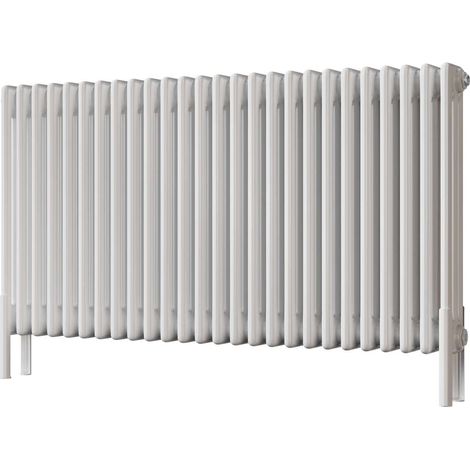 Alpha - White Column Radiator H600mm x W1177mm 3 Column - Feet Included (1/3)