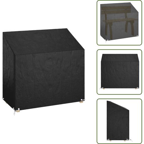 The Living Store Housse de banc de jardin 8 œillets 130x70x70/88 cm polyéthylène - Housses De Meubles D'extérieur - Housse De Banc De Jardin - Protection Mobilier Extérieur - Imperméable - Anti Uv