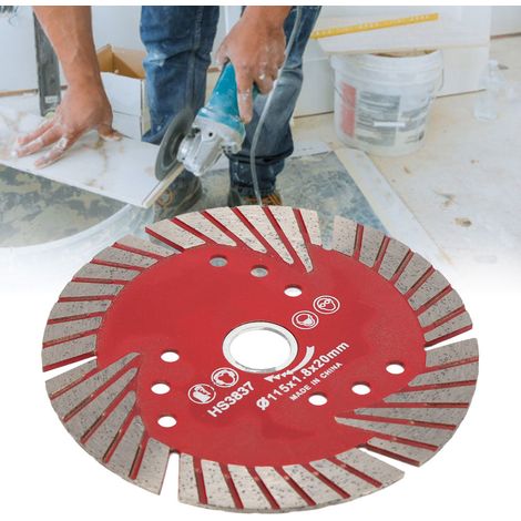 Disque de scie circulaire diamant rouge pour la découpe de carrelage en céramique, idéal pour la décoration intérieure (115 x 1,8 x 20 mm). (1/5)