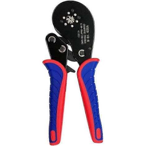 VXC9 16-6 Crimpzange für Rohrklemmen, Elektrozange 0,08–16 mm², Hochpräzisions-Klemmensatz – Rot – JXLGV (1/5)