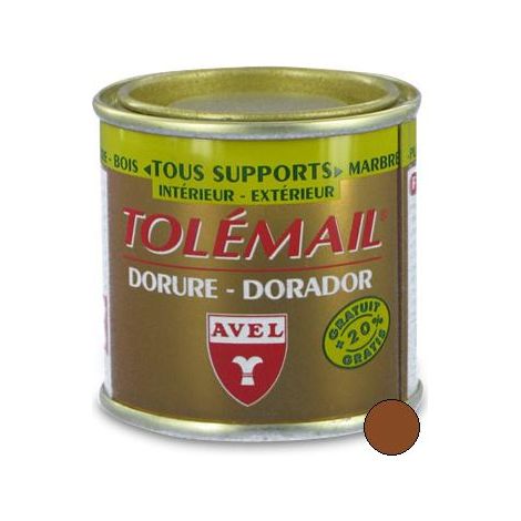 Dorure Tolémail vieil or 50ml – Peinture acrylique pour métal – Fort pouvoir couvrant – Résine en phase solvant – Avel (1/5)