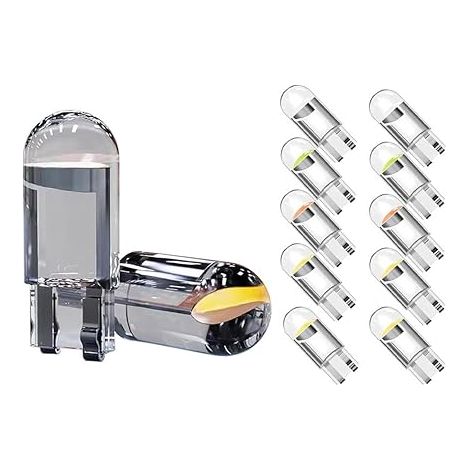 LED T10 w5w Ampoules Voiture Lampe 194 168 501 2825 Wedge Intérieur Lumière Dôme Feux Plaque D'immatriculation 12V 10 (Rose) (1/5)
