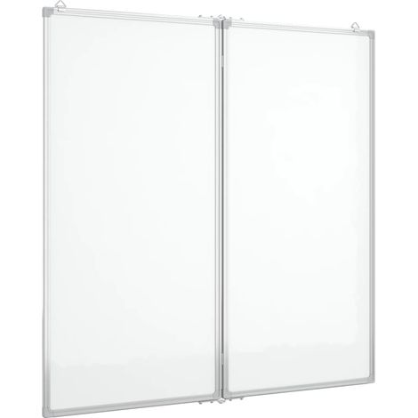 Tableau magnétique panneau écriture école maison bureau pliable 100 x 100 x 1,7 cm aluminium (1/5)
