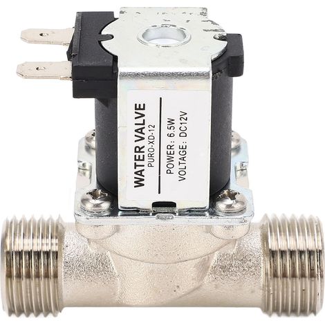 G1/2 Magnetventil, normalerweise geschlossen, 12 V DC, für Wasserbrunnen, Ein-/Auslasshahn, automatische Stromversorgung (1/5)