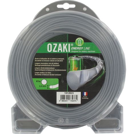 Coque Fil Nylon Ondulé Rond Ozaki Energy Line.  - Longueur: 87 M, ø: 2,40mm.