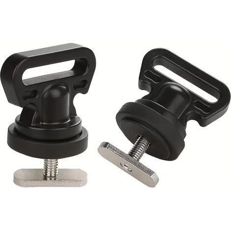 Lot de 2 sangles d'arrimage pour rail de kayak, sangles d'arrimage verticales pour fixer une glacière, une caisse et d'autres accessoires de kayak au rail, noir (1/5)