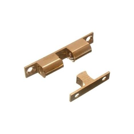 1 loquet à double boule en laiton et acier inoxydable de 60 mm : sécurisé et classique (1/2)