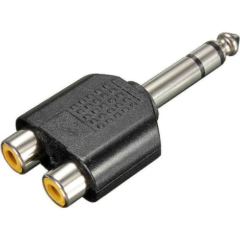 Stereo-Stecker auf 2 Dual-RCA-Buchsen-Y-Splitter-Audioadapter-Konverter (1/5)