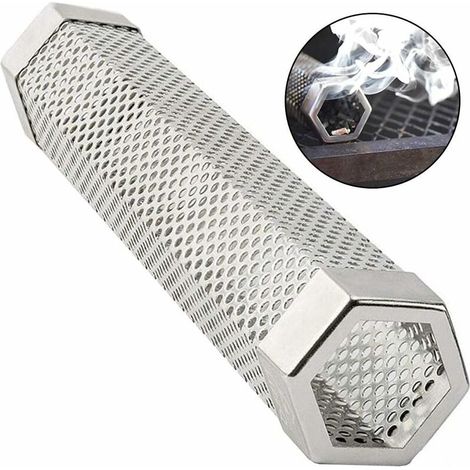 GP Grill Fumeur Tube Portable Froid Fumage À Chaud Tube, 12 '' Barbecue Tube Fumeur Hexagonal pour Grill Ou Fumeur MNS (1/4)
