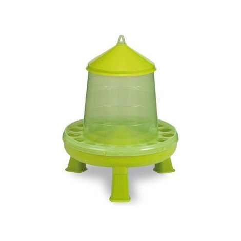 Mangeoire Poule En Plastique Eco 4kg Verte Avec Pieds -