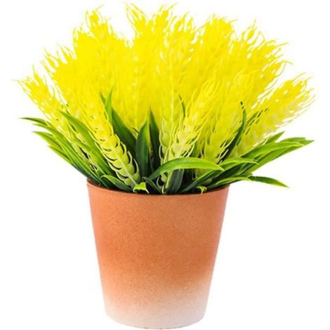 FLEUR-PLANTE ARTIFICIELLE - FLEUR SECHEE Plante artificielle simulée de soins faciles en style-Yellow 2