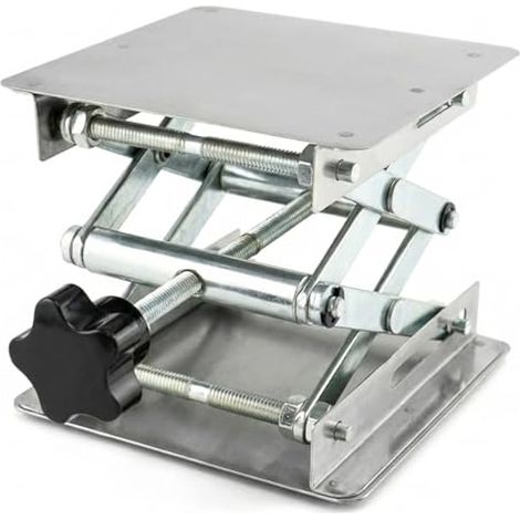 Table Élévatrice de Laboratoire, 100 x 100mm Plateforme Elevatrice a Ciseaux en Acier Inoxydable pour Expériences de Laboratoire Charge Maximale 5KG (1/4)