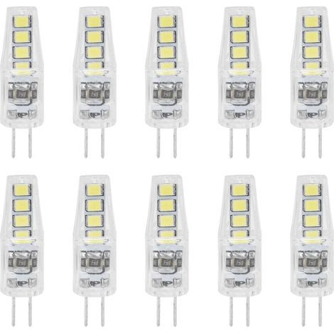 10 pièces G4 8LED lumière 2835 puces de lampe 2W 360 Angle PC lampe ampoule pour bureau à domicile 220Vlumière blanche (1/5)