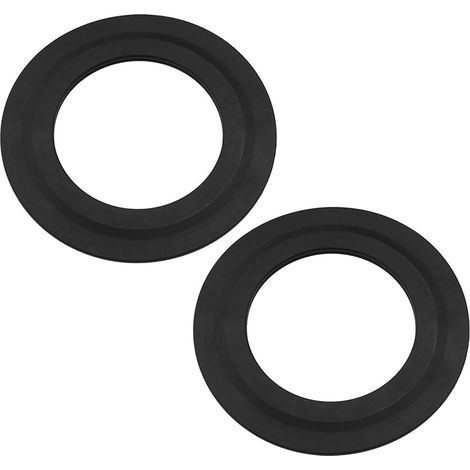 2pcs Joints de Valve de Chasse d'eau de Rechange en Caoutchouc 43mm x 71mm 34490507 Compatible avec Siamp Optima 49 50, Noir