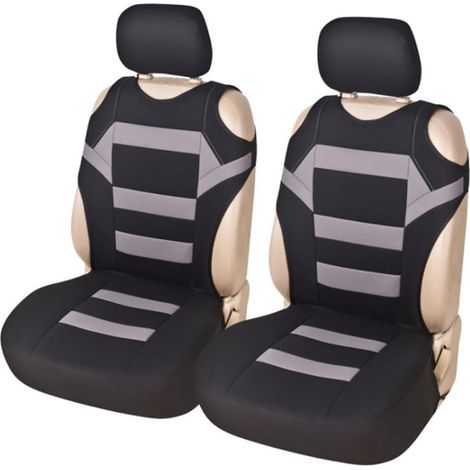 Housses de siège de voiture - Protection de siège avant en cuir, ajustement extensible facile à installer, design PU imperméable de qualité supérieure  Ensemble de coussins de siège de voiture (1/5)