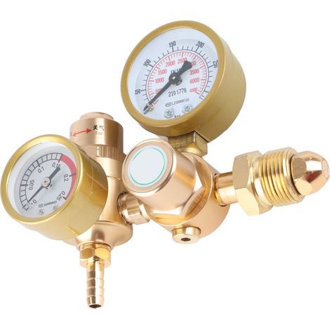 Régulateur d'argon/dioxyde de carbone OBC-038TG, régulateur de soudage TIG/MIG, débitmètre, 4500 psi, détendeur de bouteille à économie d'énergie, CGA580, filetage d'entrée 1/4", sortie 6,605 GPM (1/5)