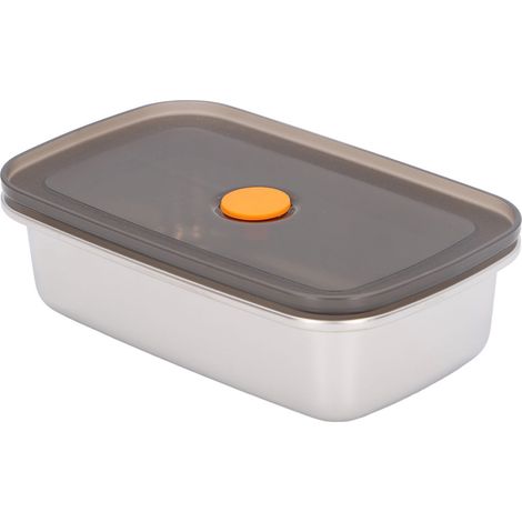 Boîtes de conservation alimentaire avec couvercles, hermétiques, en acier inoxydable 304 et polypropylène, empilables, idéales pour la préparation des repas et la conservation des restes, 600 ml, 19 x (1/5)