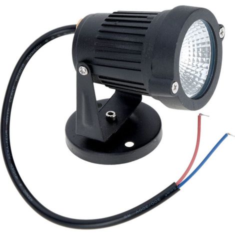Spot Led En Aluminium Noir Pour Pelouse, 5W 85-265V, Blanc Chaud (1/5)