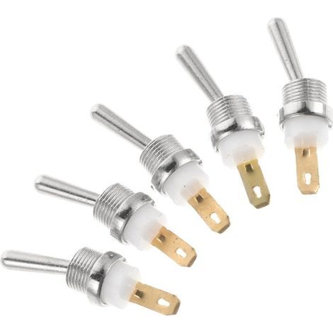 Lot de 5 Interrupteurs à Bascule Métalliques pour Tronçonneuse à Essence – Pièces Détachées de Réparation Arrêt Moteur Rapide – Compatibles Multiples Modèles Kit de Rechange (1/5)