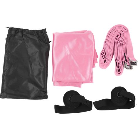 Sangle d'étirement Yoga Ajustable pour Dos, Jambes et Taille - Bande d'entraînement Fitness Rose