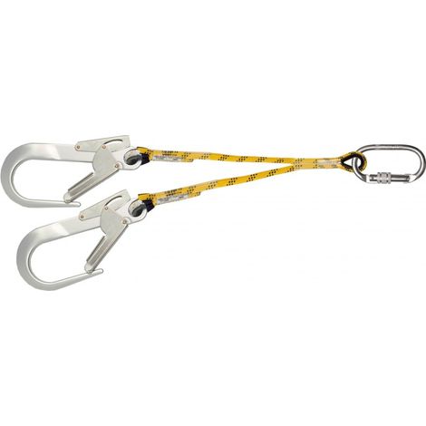 Doble cuerda sin absorbedor, 1,5 m con ganchos 54 mm SAFETOP