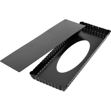 Moule à pâtisserie léger à fond amovible, qualité professionnelle, répartition uniforme de la chaleur, idéal pour la cuisson de quiches, tartes et autres préparations. (1/4)