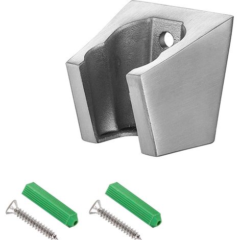 Soporte Douche Support Pommeau de Douche de Acier Inoxydable Support de Douche Mural de Douche avec Vis Support Douchette Réglable à Deux Positions Argent Support de Douche Shower Head Holders (1/5)