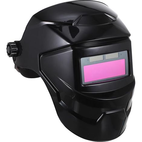 Casco per saldatura a energia solare Toddmomy con visiera auto-oscurante, protezione dagli schizzi, materiale PP e PC, per saldatura elettrica in officina. (1/5)