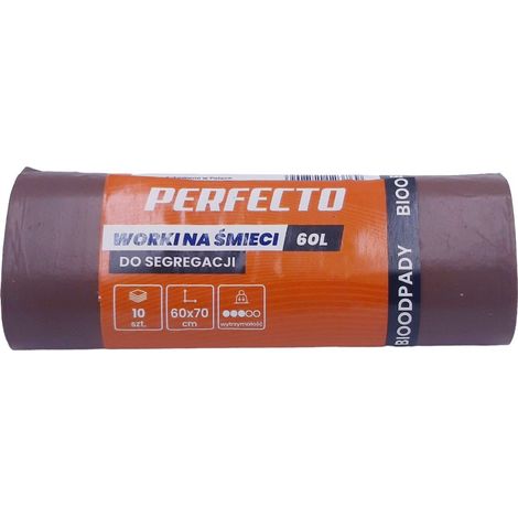 Müllsäcke 60 l 60 x 70 cm braun 10 Stück Perfecto