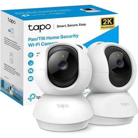 TP-Link Tapo C210 3MP Pan/Tilt Cámara Wi-Fi de Seguridad para el Hogar 2-Pack Blanco