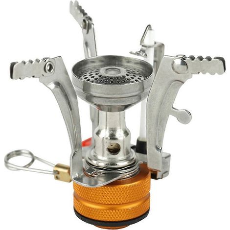 Réchaud de camping portable miniature, idéal pour la randonnée en plein air (voir photo). (1/5)